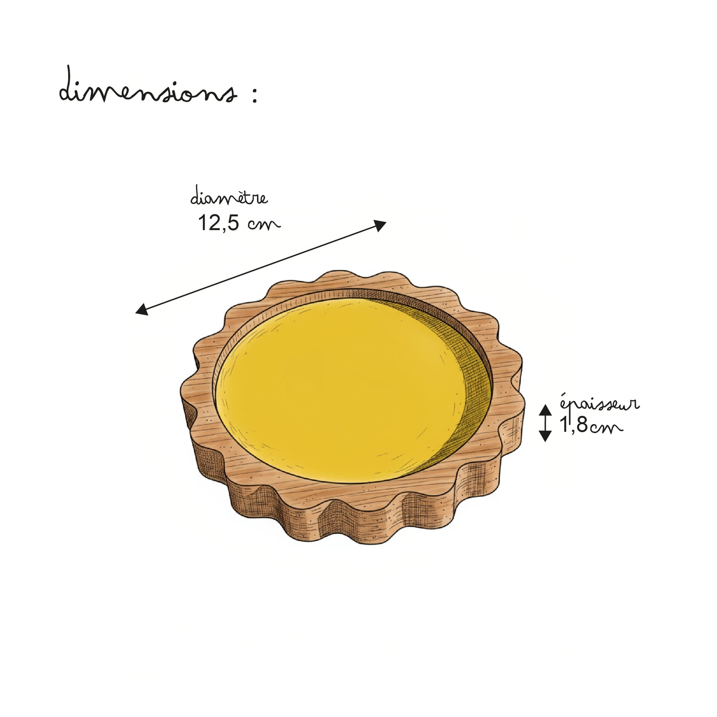 Vide-poche de cuisine "Tartelette citron"