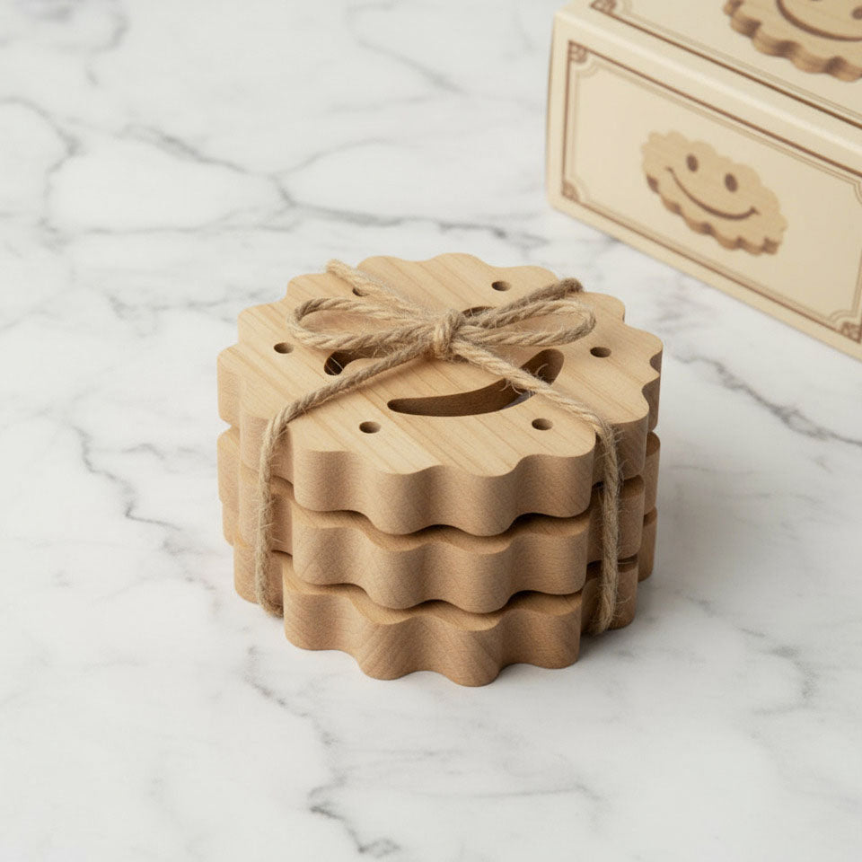 Dessous de verres "Biscuits sourires"